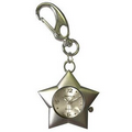 Silver Star Shape Key Chain Quartz Watch